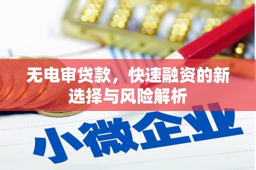 峨山无电审贷款，快速融资的新选择与风险解析