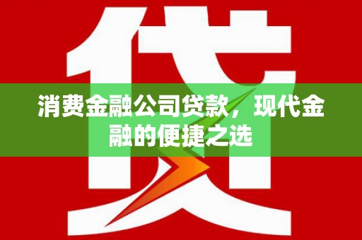 峨山消费金融公司贷款，现代金融的便捷之选
